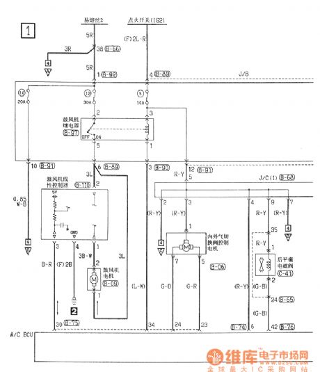 Southeast Soveran automatic air conditioning electrical system circuit