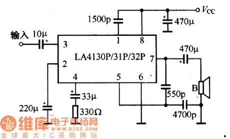 Integrated power amplifer application reference circuit