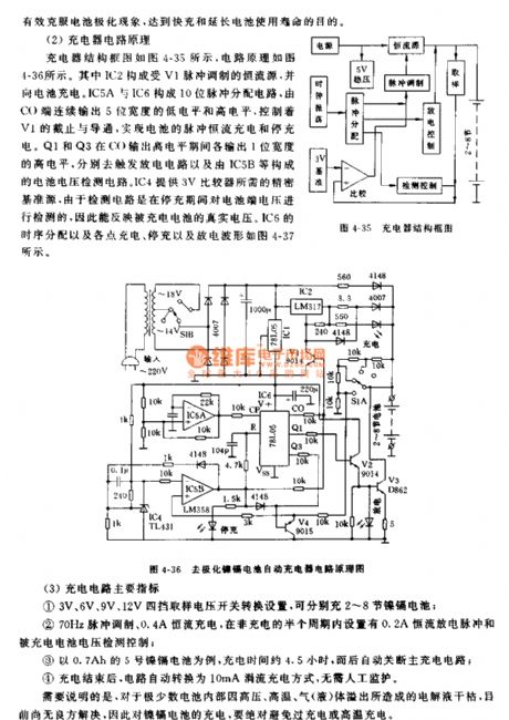 New depolarization nickel cadmium battery automatic charger circuit