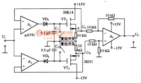The peak value detection circuit composed of FET