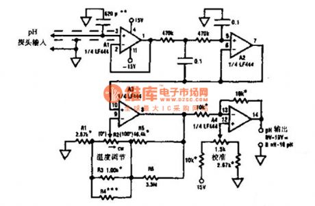 Sensor circuit figure 109: pH sensor measurement compensation circuit