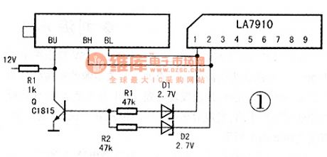 Band conversion circuit composed of LA7910