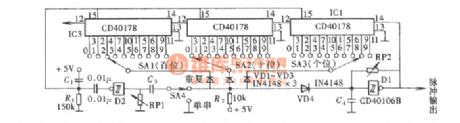 Arbitrary pulse selection circuit diagram 2(CD40178、CD40106B)