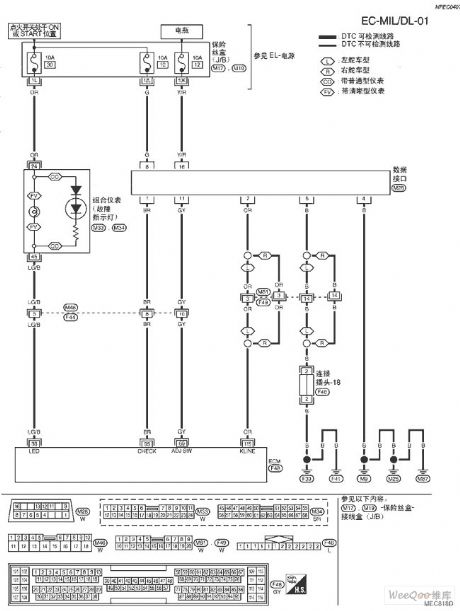 TEANA A33-EL Fault Indicating Lamp and Data Interface Circuit