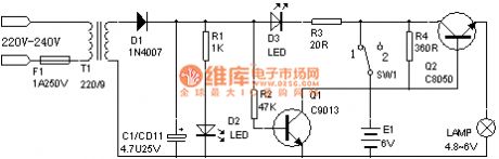 Rechargeable flashlight circuit one (4)