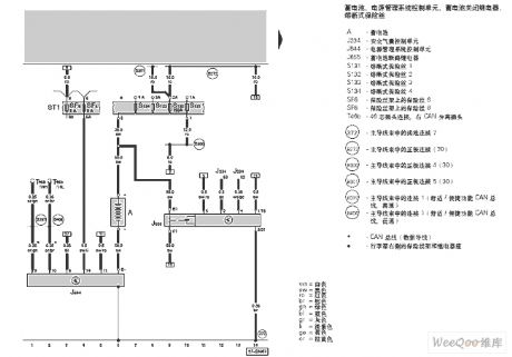 Audi A6-efi engine (246 kW Motronic eight cylinders) circuit