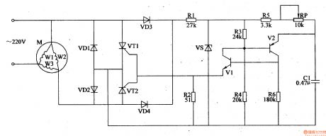 three-phase motor phase-shifting starter