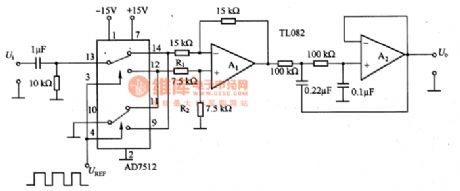 The synchronous wave detection circuit composed of analog switch