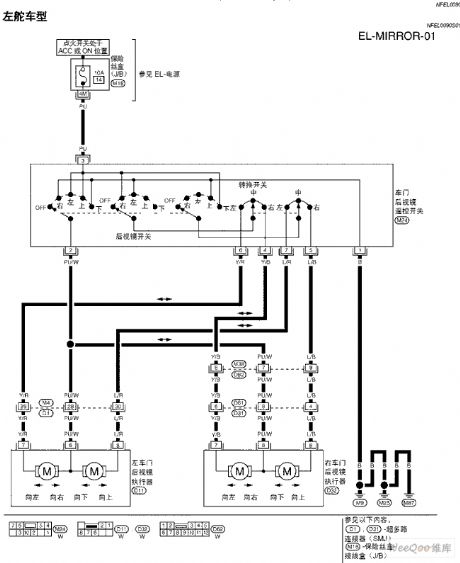 TEANA A33-EL Door Mirror Circuit One