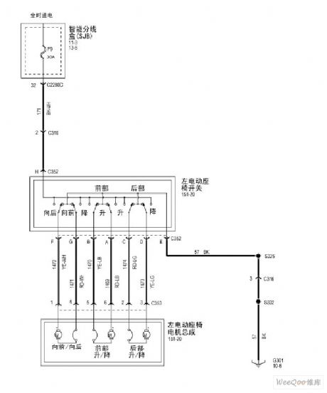 Maverick 2005 electric seats circuit