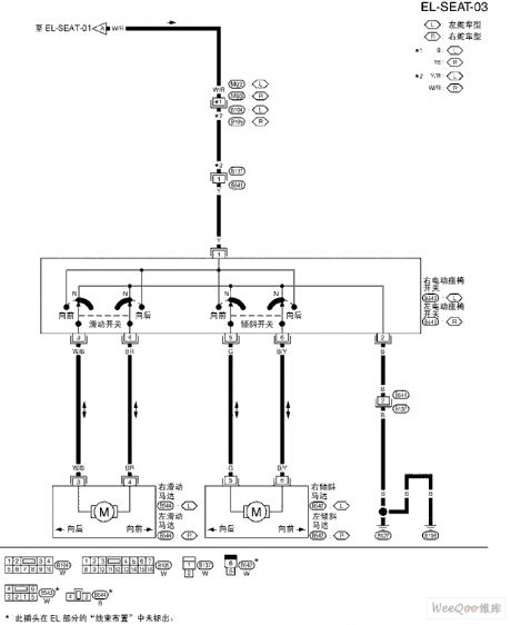 TEANA A33-EL Motor-driven Seats Schematic Diagram and Circuit Four
