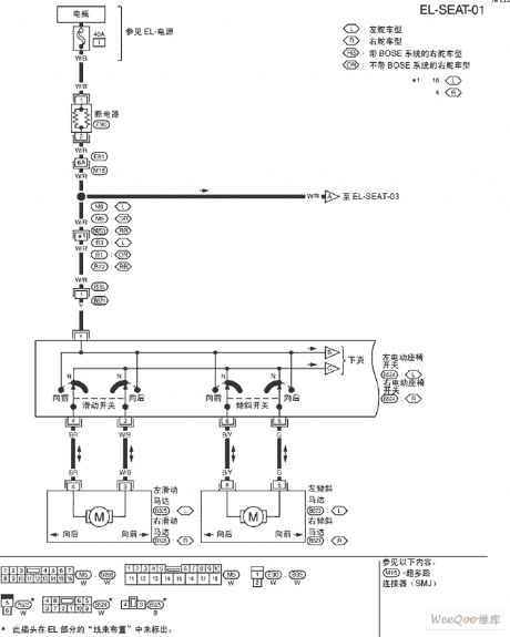 TEANA A33-EL Motor-driven Seats Schematic Diagram and Circuit Two