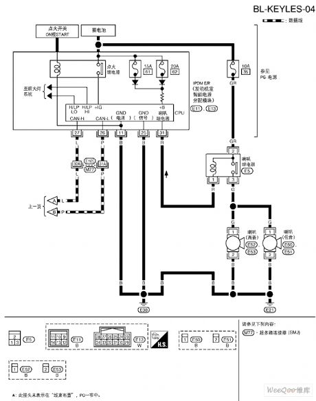 TIIDA-BL Remote Door System Circuit Three