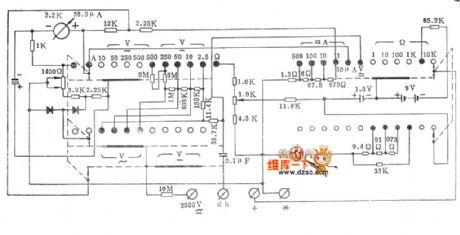 500 Type Multimeter Circuit Principle Instrumetation Circuit