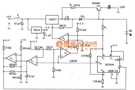 Battery Quick Charger Circuit of Digital Potentiometer XC9104