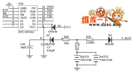 RTC-4553 Pin And Its Peripheral Circuit