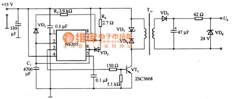 Isolation Regulated Power Supply Circuit of NE555