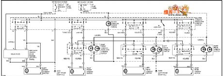 Mazda 95TAURUS power window circuit diagram
