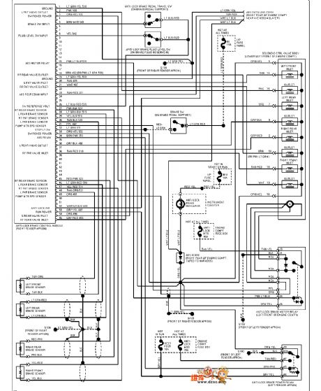 Mazda 94TAURUS(3.8L)ABS circuit diagram