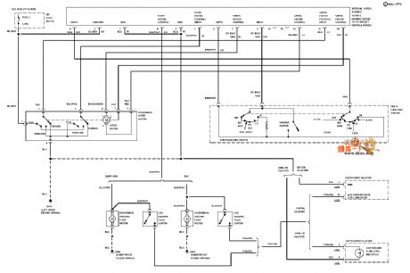 Mazda 94TAURUS intermittent windscreen wiper circuit diagram