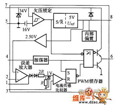 The Internal Equivalent Circuit Of UC3842 Switch Power Integrated Controller