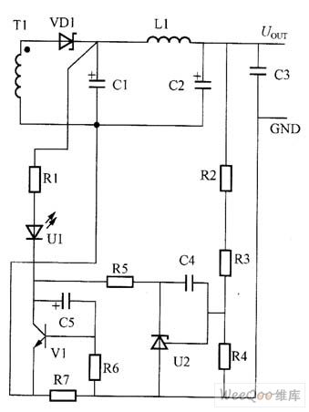 The circuit using NPN tube and voltage adjuster to realize the control of constant voltage and constant current