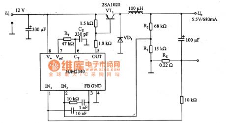 Constant Voltage and Current Charging Circuit of NJM2340