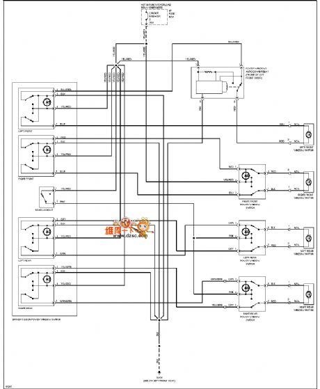 96 VOLVO 960 power window circuit diagram