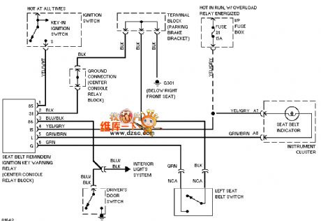 96 VOLVO alarm system circuit diagram
