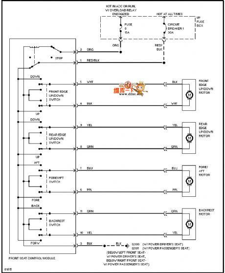 96 VOLVO 960 electric seat circuit diagram