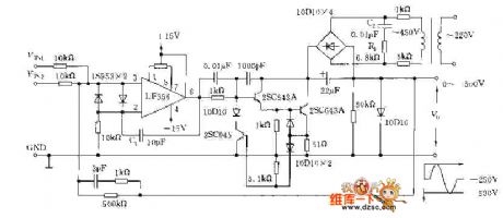 -500~0V High-Power Operational Amplifier Circuit
