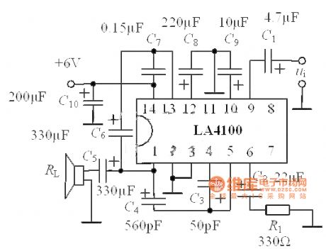 LA4100 Series Integrated Amplifier and Application Circuit