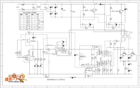 The charger principle circuit of the intelligent pulse e-bicycle