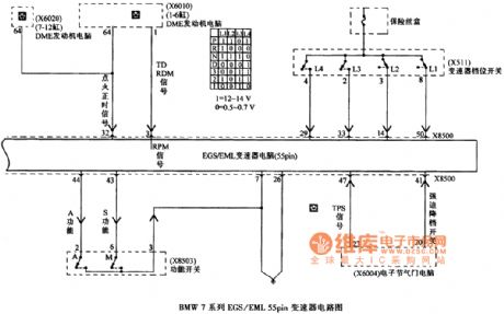 BMW7 Series EGS / EML 55pin Transmission Circuit (the 2nd)