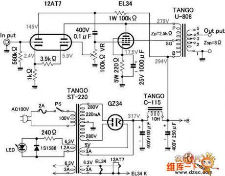 The EL34 raysonic circuit