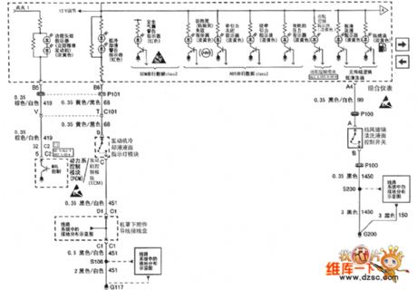 The dashboard circuit of Buick-Regal (3)