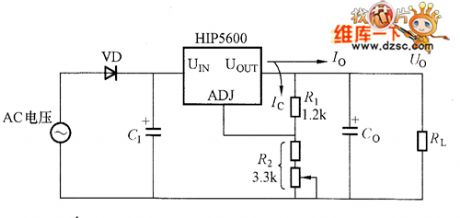 The Circuit of HIP5600 DC Output