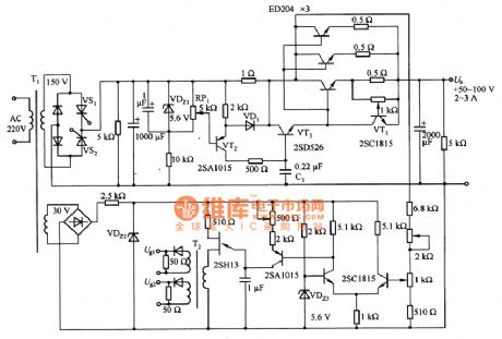 Adjustable Voltage Power Supply Circuit of Thyristor
