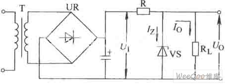 Voltage-stabilizing circuit having portable compact silicon regulator