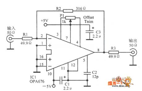 16dB Wideband Video Amplification Circuit