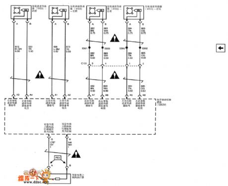 The ABS system circuit of Shanghai GM Cadillac CTS(3)
