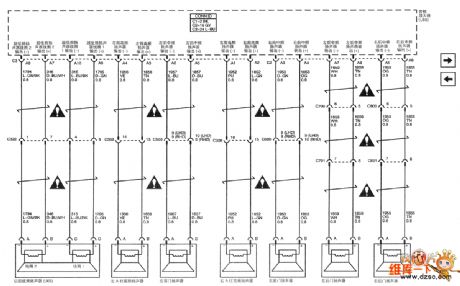 The radio/stereo system circuit of Shanghai GM Cadillac CTS(4)