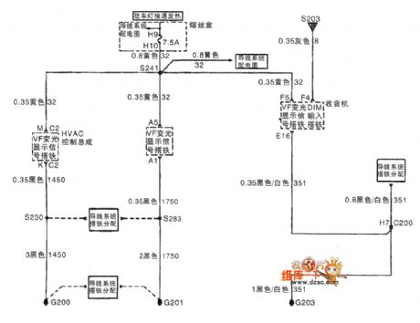 The HVAC control assembly, instrument central part and radio circuit of Shanghai GM Buick-MPV(GL8)