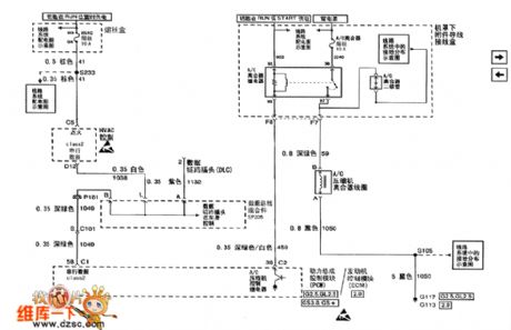 The air-conditioning system circuit of Shanghai Buick-Regal car
