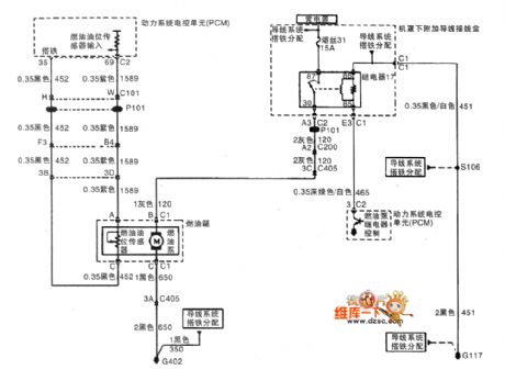 The 3.0L engine oil level sensor circuit of Shanghai GM Buick-MPV (GL8)