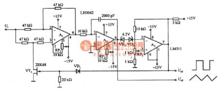 voltage control oscillator circuit composed of LH0042