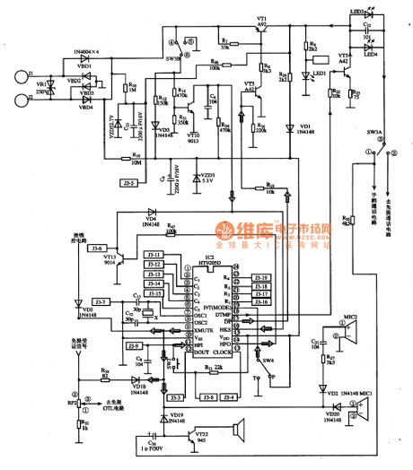 HT92050 IC Typical Application Circuit