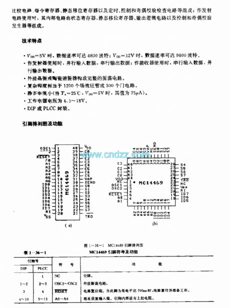 MC14469 general addressable asynchronous launch or receiving circuit
