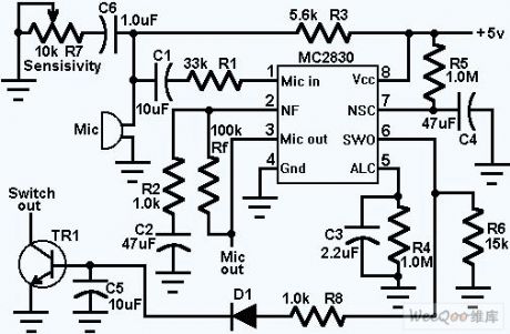 Microphone Low Noise Audio Preamplifier Circuit