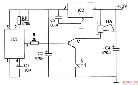 The motorcycle anti-theft alarm (4) - control_circuit - Circuit Diagram